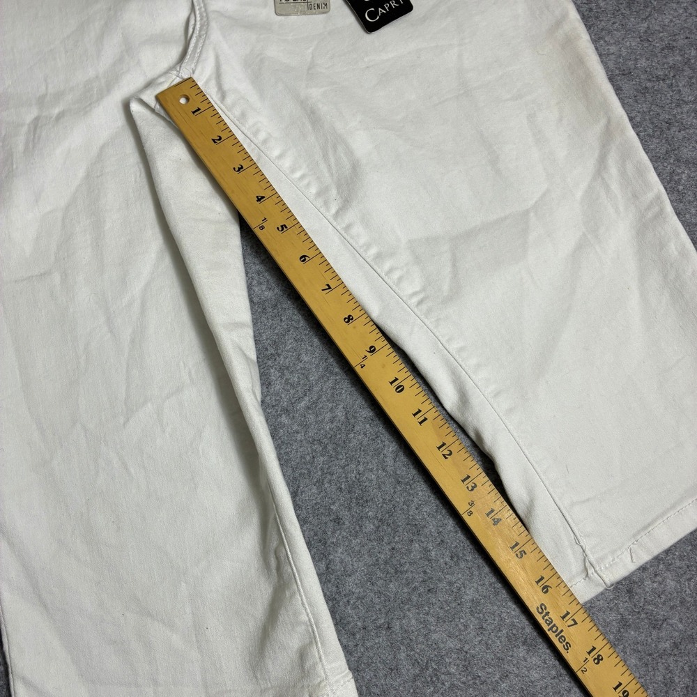 1822 Denim Womens 16 35x17 Capri Jean Shorts White Stretch NWT - Picture 6 of 8